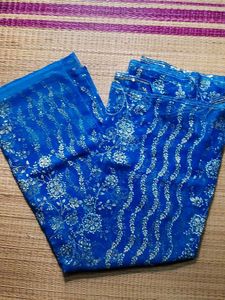 Blue Floral Saree