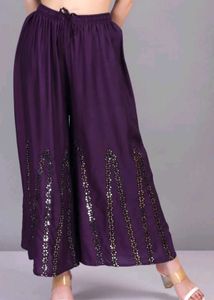 Flared Purple Palazzos