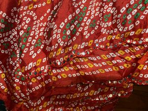 Bandhani Saree - Red &amp; White ( Price Negotiable )