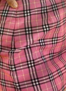 Pink Plaid Mini Skirt