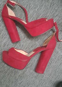 Red Platform Heels