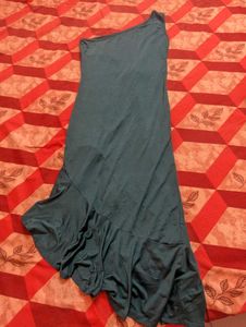 💚Elegant Green One-Shoulder Dress💚
