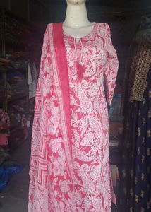 3pcs suit in Pink and white