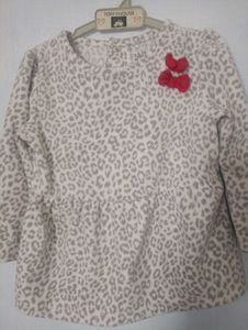 Leopard Print Top with Bow 18M Branded