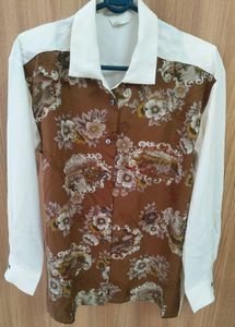 🌸 Vintage Floral Fusion Button-Down 🌸