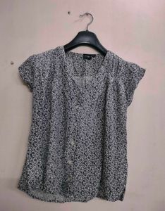 Floral Print Button-Down Top
