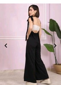 Black Tie Strap Jumpsuit
