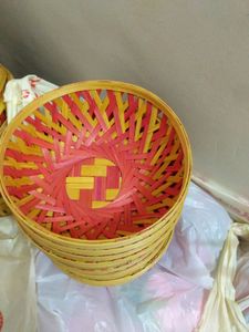 Pure Bamboo  Multicolor Basket