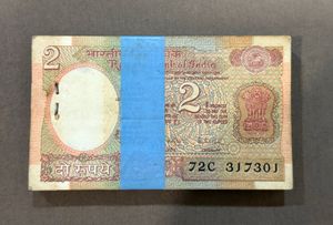 Rare 2 Rupee Note Bundle Signed By R.N. Malhotra