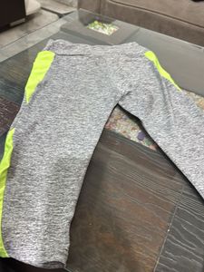 Gray Active Wear Capri For Running