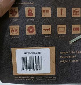 Gator GFW-MIC-0250 Mini Tripod Desktop Stand