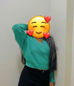 Mint Green Knit V-Neck Sweater