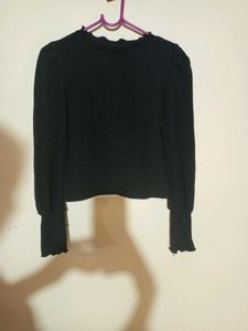 Black Sweatshirt Top For Women 🖤