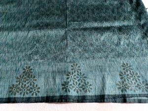 Teal Blue Silk Saree 🥻