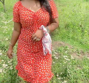 Orange Short Dress