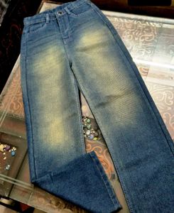 Vintage Style Blue Denim Jeans