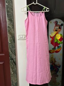 Pink Linen Kurta