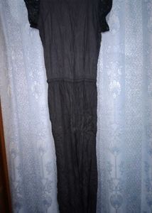 Black Lace Sleeve Romper