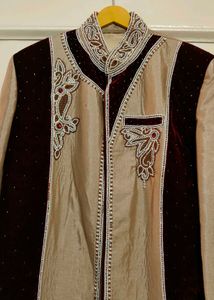 Khali+Maroon Sherwani