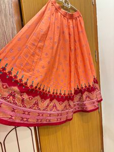 🆕 “Aurelia” peach Ethnic Skirt