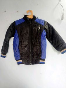 Boy's Black & Blue Puffer Jacket