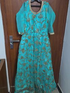 Cyan Ethnic Festive Lehenga