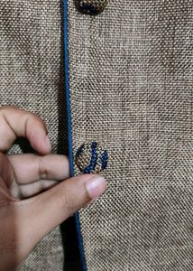 Khaki + Royal Blue Jodhpuri