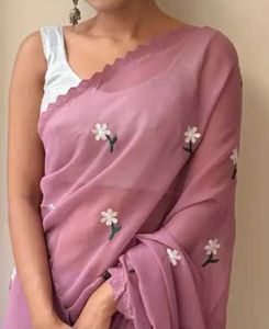 Floral Embroidered Saree