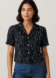 Vero Moda Tie Dye Crop Shirt