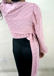 Pink Wrap Top ( Shein )