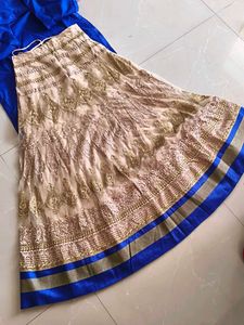 Elegant Blue indo-western lehanga