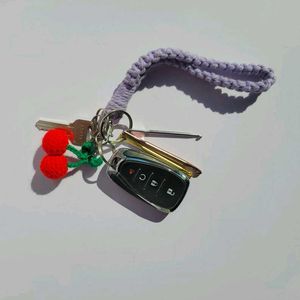 Crochet Cherry 🍒 Keychain