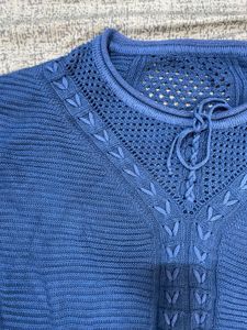 Blue Knit Top