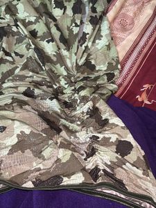 Camo Print Midi Skirt