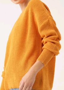 Exclusive Mustard Yellow Solid Pullover
