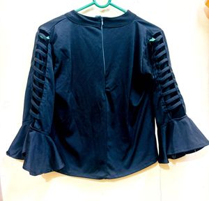 Black Bell Sleeve Top