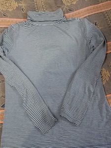 Striped Turtleneck Long Sleeve Top