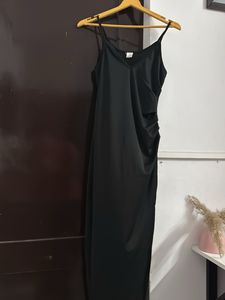Black Slit Maxi Dress Sss