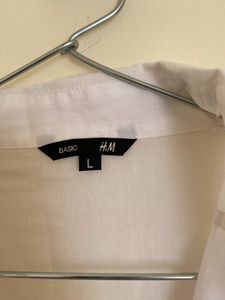 H&amp;M White Transparent Shirt