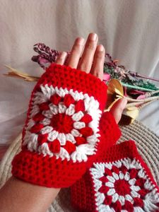 all colour Crochet Fingerless Gloves