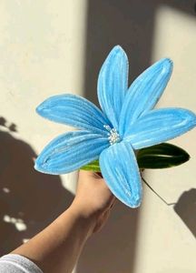 Blue Lily Pipe Cleaner Flower Bouquet