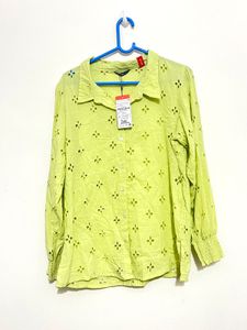 Green Embroidered Top