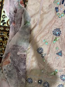 Pakistani Suit With Pretty Sleeves And Pant Odna