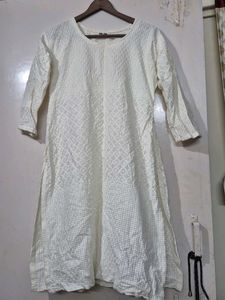 Elegant White Cotton Kurta