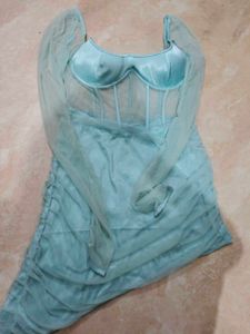 Aqua Corset Mini Dress
