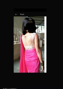Pink Saree With Blouse Piece