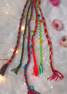 (Garba)Braided Hair Tie with Shells