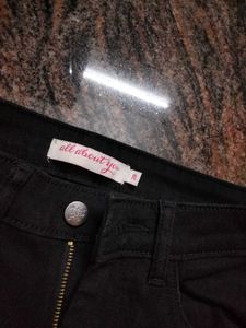 Black Flare Leg Denim Jeans