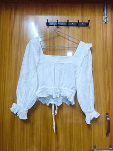 White Cute Top