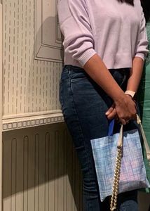 Lilac Cropped Knit Sweater
